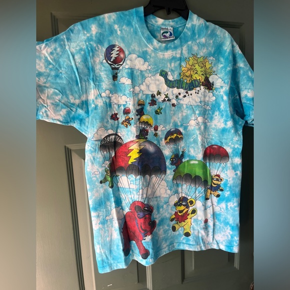 Vintage 1993 Grateful Dead skydiving, dancing bears tie-dye T-shirt - Picture 7 of 16